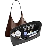 DOIAPUOS Purse Organizer Insert for Brooklyn 28 Tote, Organizer in Dupont Paper with Card Slots and Water Bottle Holder (Black)