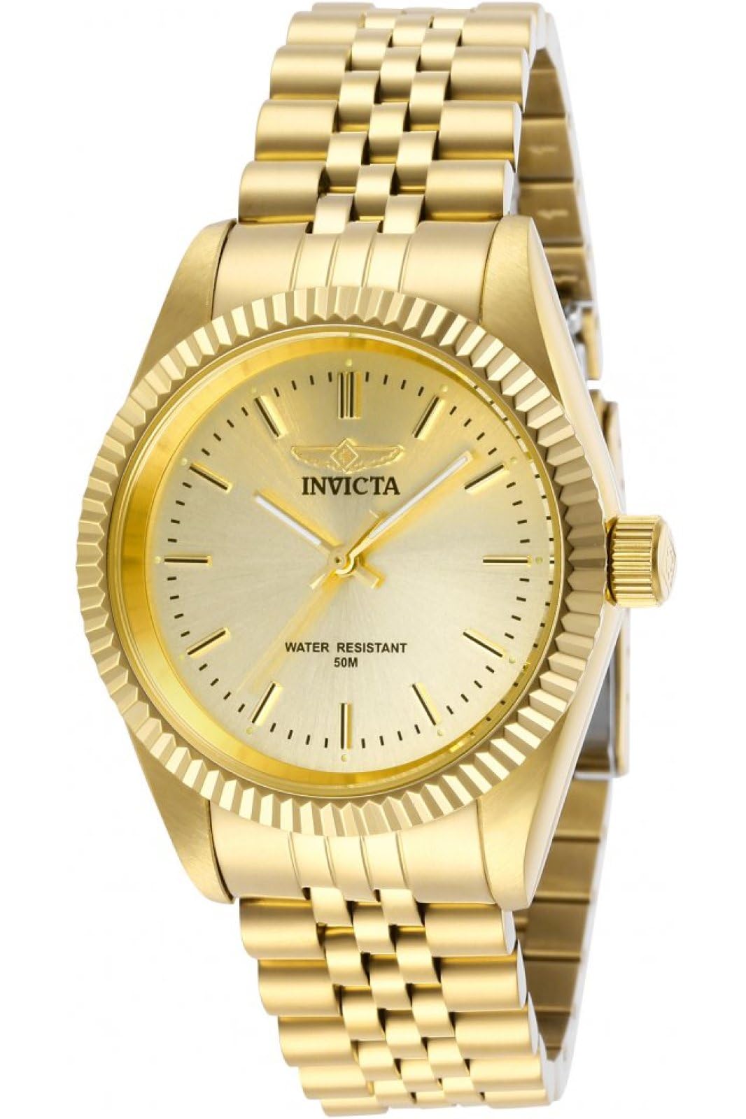 Invicta Specialty 29411 Women's Watch - Waterproof - Analogue - Quartz Movement - stainless steel with gold dial - 36mm