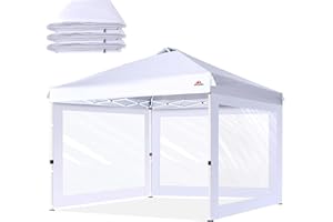 SCOCANOPY Clear Window Sidewall for 10x10 Canopy Frame, 3 Pack Sunwalls Only,(White)