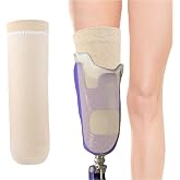 MUROCEA Prosthetic Gel Socks, Skin-Friendly and Comfortable Use, Cotton and Gel Soft Liner for Daily Wear, L &amp; S Size Options