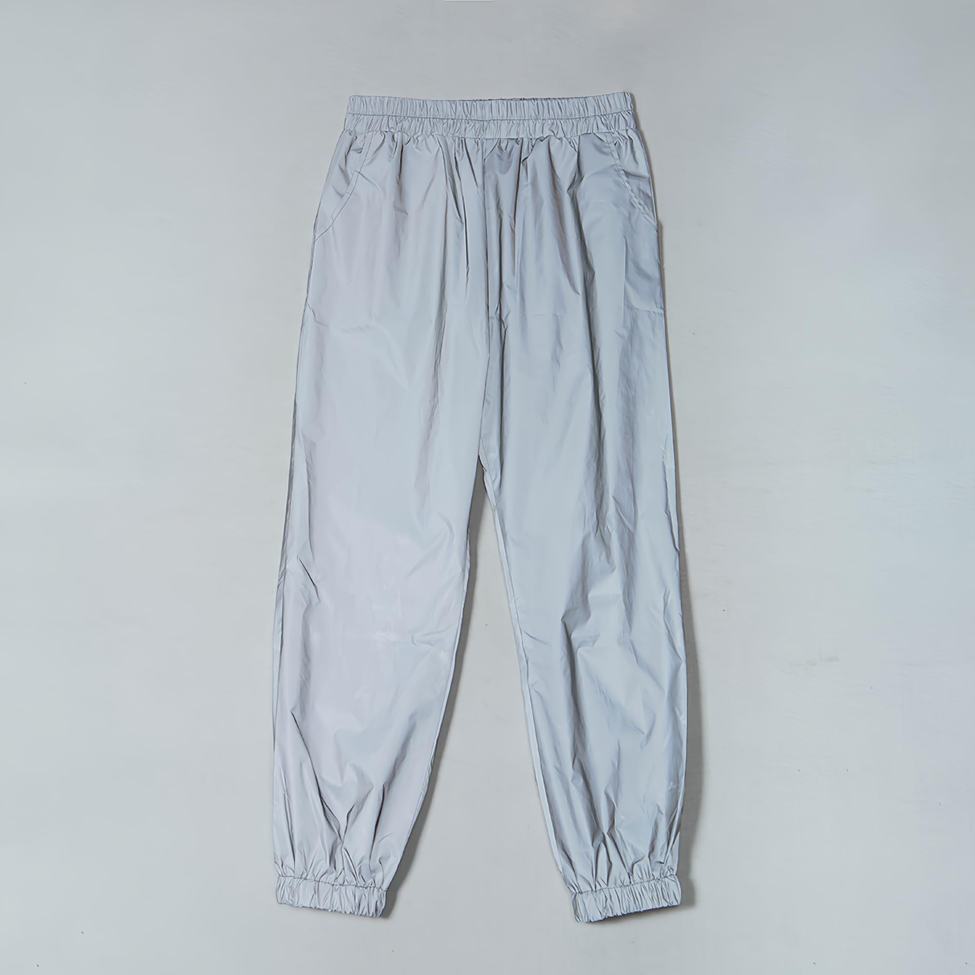 Reflective Pants Women Brand Hip Hop Dance Fluorescent Trousers Casual Harajuku Night Sporting Jogger Pants Gray