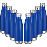 VEGOND 17oz Stainless Steel Water Bottles Bulk, Reusable Metal Sports Water Bottle Keeps Drink Hot and Cold, BPA Free Double Wall Vacuum Cola Shape Insulated Water Bottles for Camping Gym, 8 Pack