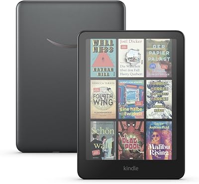 Kindle Colorsoft Signature Edition 32 GB (Version 2024) – Mit Farb-Display, Frontlicht mit automatischer Anpassung, kabellosem Aufladen und langer Akkulaufzeit – Schwarz Metallic