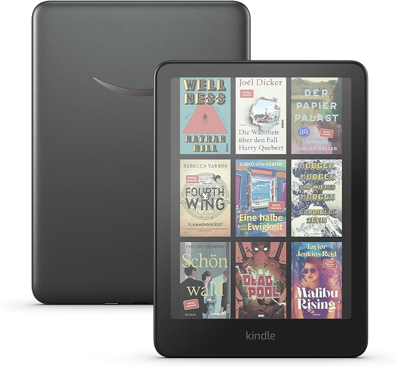 Kindle Colorsoft Signature Edition 32 GB (Version 2024) – Mit Farb-Display, Frontlicht mit automatischer Anpassung, kabellosem Aufladen und langer Akkulaufzeit – Schwarz Metallic