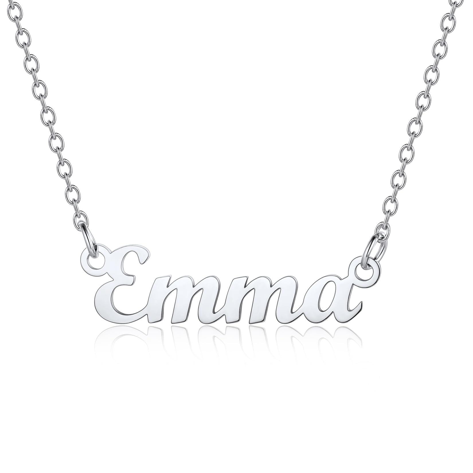 U7 Personalised Emma Name Necklace for Women Pendant Necklaces Girls Jewellery — image 1