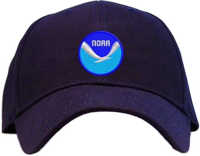 NOAA Logo Embroidered Baseball Cap Navy Clothing