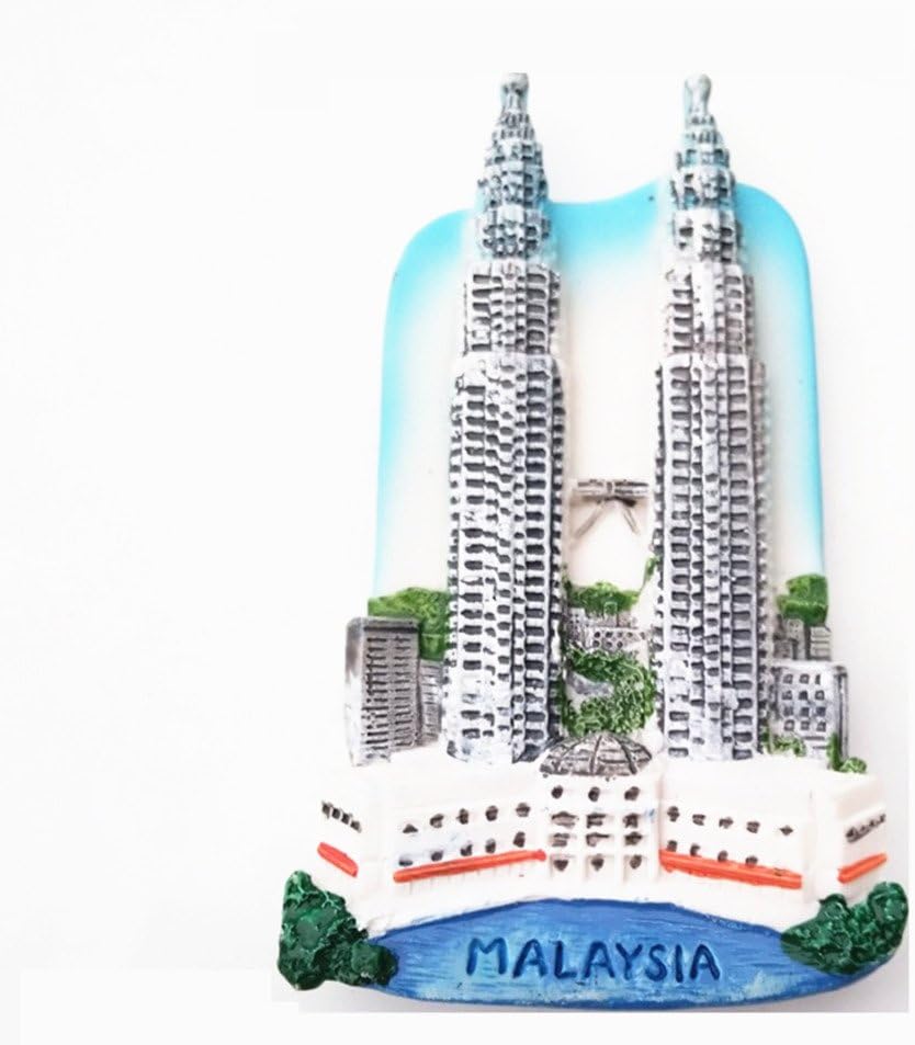 UmerBee Famous Attractions Fridge Magnets Malaysia Twin Tower Refrigerator Magnets Office Magnets for Home Kitchen Fridge Decor Car Decor