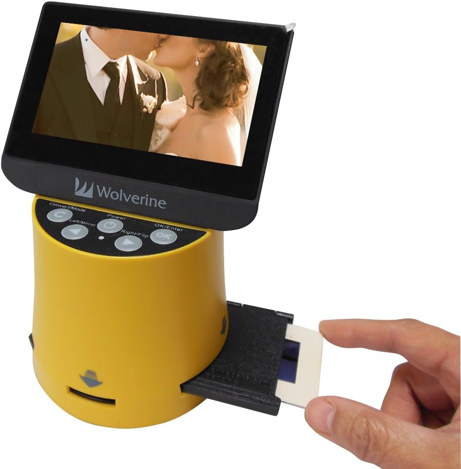 Wolverine Titan 8-in-1 High Resolution Film to Digital Converter with 4.3" Screen and HDMI Output (Yellow): Camera & Photo