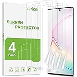 apiker 4 Pack Screen Protector Compatible with Samsung Galaxy Note 10 Plus, Soft TPU Film Support Fingerprint Sensor