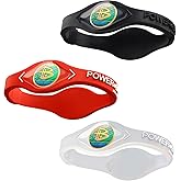 Power Balance The Original Genuine Performance Sports Wristband Bracelet, 3 Pack Bangles, Safe Waterproof Lightweight Durable, Size of S+S+M(S 17CM/M 19.0CM