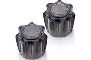 ZephyrJazz RV Replacement Hot and Cold Smoked Acrylic Knobs for DF-RKS RV Replacement Hot and Cold Smoked Acrylic Knobs for Faucet