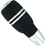 Abfer Automatic Button Shift Knob Car Gear Stick Shifter Knobs Aluminum Alloy Shifting Lever Replacement for Most Vehicles Tr