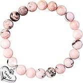 FORBY 2PCS Natural Crystal Friendship Stone Bracelets for Couples Charm 8MM Crystal Braclets for Jewelry Women