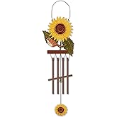 Sunset Vista KD161 Birds of a Feather Sunflower Garden Wind Chime, 15-inch Height