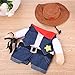 Meihejia Halloween Cat Cowboy Costume Hat Funny Costume for Cats & Small Dogs