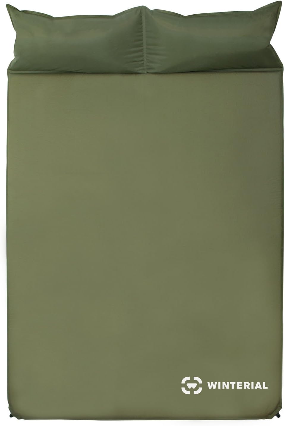 Winterial Double Self Inflating Sleeping Pad with Pillows, Camping, Backpacking, Travel, 2 Person
