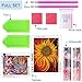 Standie 2 Pack DIY Diamond Painting 5D Crystal Embroidery Rhinestone Painting Kit Decorating Wall Stickers ( Sun Flowers 45 x 30cm & Lotus Flower 40 x 30cm )