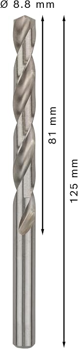 Bosch 5x PRO Metal HSS-G Twist Drill Bit Ø8.80mm Standard Length view 3