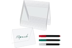 LUDERY 10 Pack 4"x3" Mini Chalkboard Signs for Food,Reusable Table Signs, Food Labels for Party - Buffet Display - Wedding - Table Numbers - Bakery, Small Chalkboard Sign, Place Cards for Food