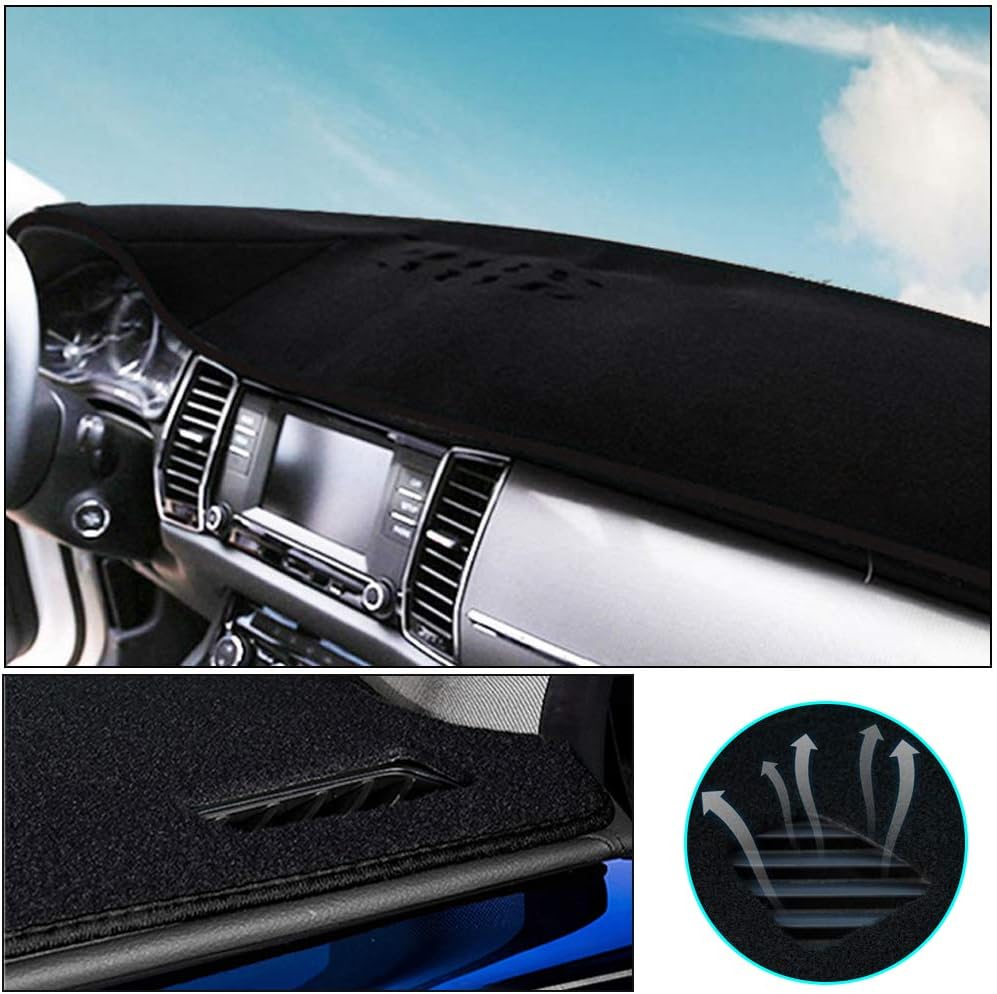 Muchkey Custom Car Dashboard Carpet for Honda Civic 2012-2015 Nylon Material Anti-Reflective Sun Protection Dash Board Cover Mat Black