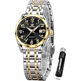 OLEVS Womens Watches Classic Dress Quartz Female Wristwatch Ladies Stainless Steel Waterproof Luminous Date Easy Read Watch for Lady
