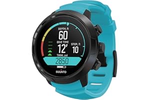 SUUNTO D5 Dive Computer with Color Screen and Exchangeable Straps, Aqua Blue
