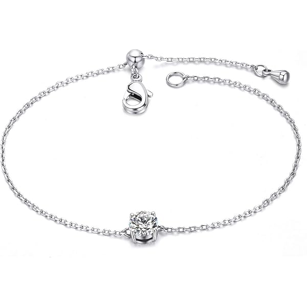 Pulseras De Plata De Ley 925 Con Piedra Natal Para Mujer, Pulsera Delicada Y Simple, Joyería