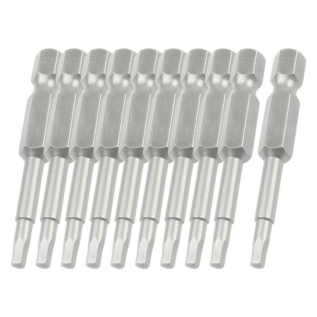 sourcing map 1/4" Quick Change Shank 2.5mm Magnetic Hex Screwdriver Bits 50mm Length 10pcs