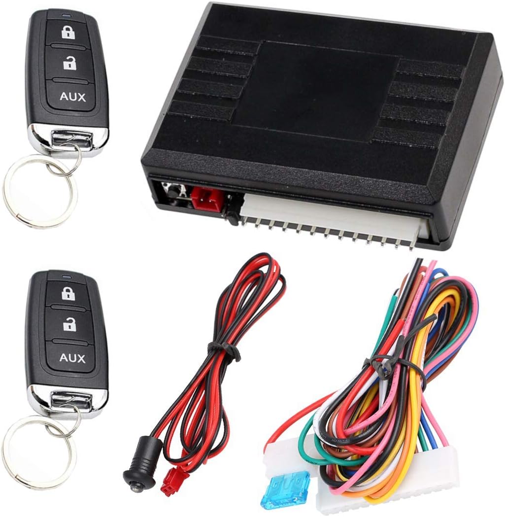 Amazon Co Jp Jx Shoppu キーレスエントリー 後付キット Au0 アンサーバック ダミーセキュリティー12v ドアロック 車 セキュリティ Led ロック Car Keyless Entry System 車 バイク