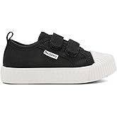 Toddler Boys & Girls Sneaker Adjustable Slip On Canvas Hook and Loops Walking Shoes,Size 5-12