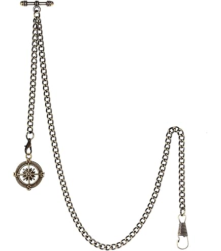 Montre De Poche Vintage à Quartz En Acier Avec Chaîne Courte Pour Homme Et Femme - Cadeau Pour Anniversaire, Anniversaire De Mariage, Noël, Fête Des