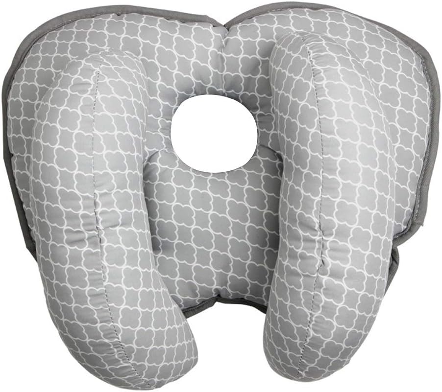 Neck Pillow for Baby Carriage/Car Seat Adjustable Baby Travel Neck Pillow for Car Seat, 2 in 1 Pushchair Strollers Soft Head Neck Support,Organic Flat Head Pillow with Banana Shape Neck Pillow