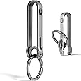 FEGVE Titanium Key Belt Clip Keychain Clip for Men, Belt Loop Key Ring Chain Holder Key Hook for Pants Purse