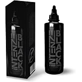 Intenze Black Label Tattoo Ink 8 oz - Professional Lining and Shading Black - Sterilized, Vegan, Reach-Compliant, Made in the USA
