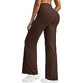 Willit Workout Gym Leggings for Women Straight Leg Bottoms Wide Leg Yoga Pants for Women High Waist Buttery Soft 31" Deep Brown XS