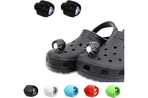 HOKETRO 2PCS Croc Lights for Shoes Croc Headlights Hands Free Camping Lights Flashlights Cute Croc Charms Accessories for Adults Novelty Shoes Light for Camping Essential, Dog Walking