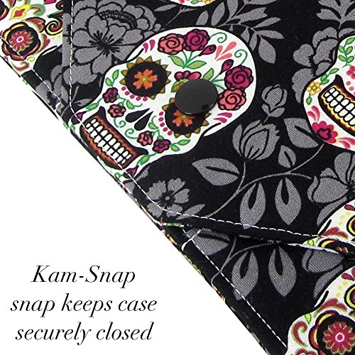 Sugar Skull Fabric Crochet Hook Case - Keeps Hooks Organized - Perfect Hook Holder For At Home Or Travel!