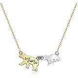 Sweet Family Mama Bear and Baby Bear Necklace Pendant Gift for Her Mom Mother Present Gift for Her