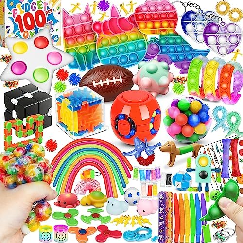 Lot De 15 Jouets Fidget – Anneaux, Chaînes, Cubes, Passe-clés – Pour Stress Et Concentration – Adultes Et Enfants