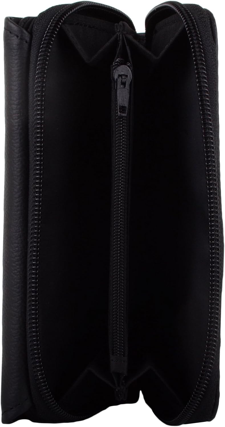 Womens Leather Tri-Fold RFID Protected Money/Coin Holder/Purse - Black, Length 15.5cm, Height 9cm, Depth 2cm approx - Image 5