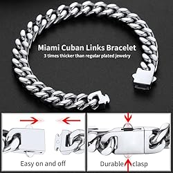 Stainless Steel Mens Women Chain Bracelet 9mm 23cm