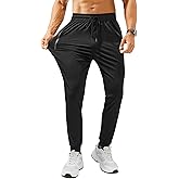FOGFIRE Mens Sweatpants with Zipper Pockets - Lightweight Athletic Joggers for Workout, Running, Gym, Track, Casual Wear