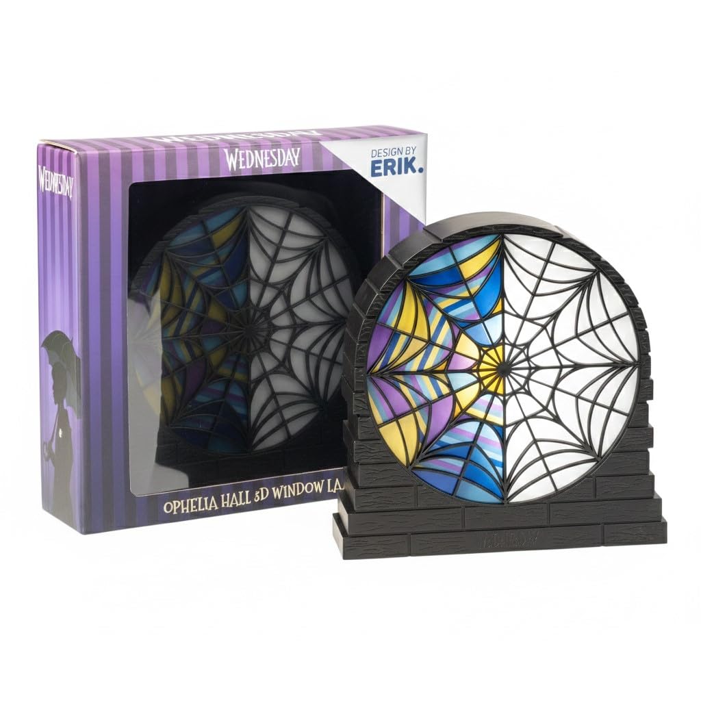 Grupo Erik Battery Lamp - Wednesday Addams Gifts | Desk Lamp Table, Mood Light, Gaming Light | Wednesday Gifts, Cool Room Decor, Halloween Lights