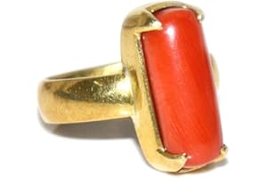 55Carat Natural Coral Alloy Ring 8.25 Ratti Carat Capsule Chakra Healing Size 5,6,7,8,9,10,11,12,13