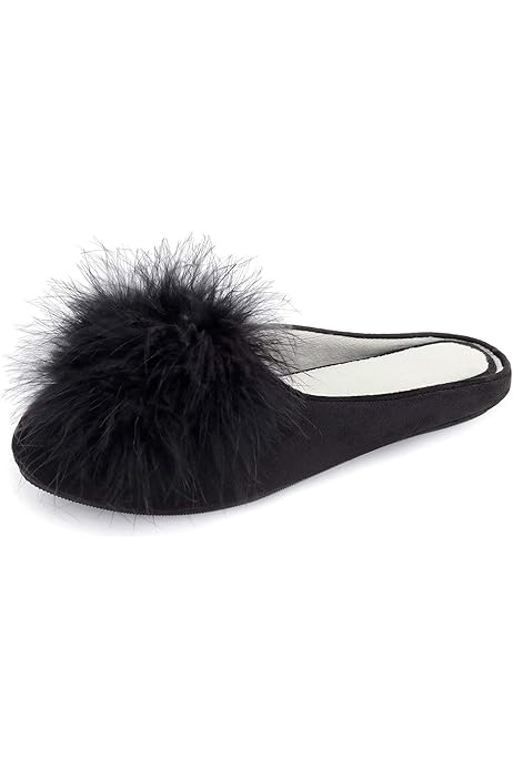 feather house slippers