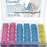 580 PCS Heat Shrink Butt Connectors Terminals, Camtek Butt Wire Connectors Electrical Connectors Insulated Crimp Terminals Waterproof Marine Automotive Butt Splice Copper Terminals Kit
