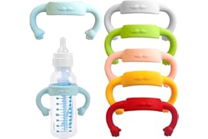 Baby Bottle Handles 6Pcs Soft Silicone Bottle Handles Safe Baby Holder Easy Carry Holder for Self Feeding Suitable for Bottle