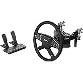 MOZA Trucking Bundle 4PCS PC Gaming Racing Simulator Kit: R5 5.5Nm Direct Drive Wheel Base, 400mm TSW Truck Wheel, SR-P Lite Pedals and Wheel Clamp for PC, Black