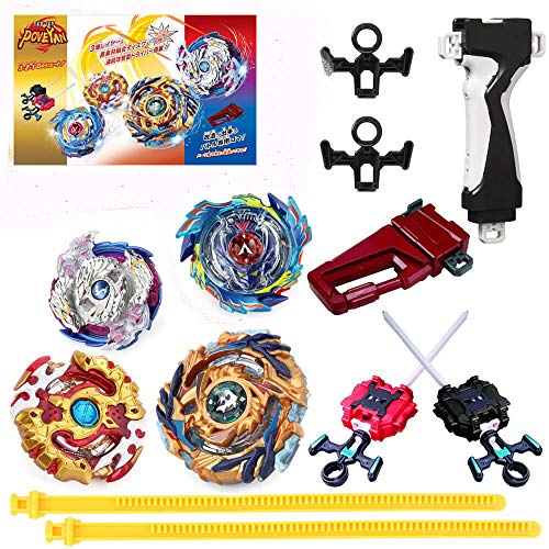Poveyan Bay Battle Burst God Evolution High Performance Set 4D Launcher Stater Grip and Stadium Battle Set