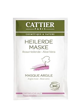Cattier Rosa Heilerde Maske Einmalanwendung Sachet, 4er Pack (4 x 13 ml)